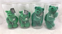 4 New York Jets Beanie Babies with Cases