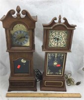 Vintage Miniature Grandfather Mantle Clocks