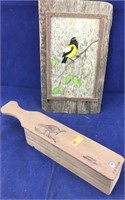 Wooden Box Turkey Call and Hand Painted Bird on