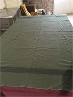 Wool Green and Black US Marine Corp Blanket