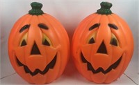 2 Lighted Jack-O-Lantern Halloween Decorations