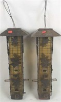 Pair of Tin Bird Feeders