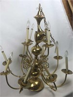 Large Electric Brass Chandalier