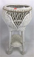 Woven Wicker Plant Stand
