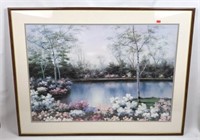 Large Framed Artwork Print of Pond