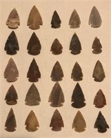 Lot of 25 Stone Arrowheads