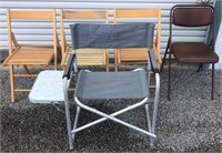 Lot of 5 Folding Chairs