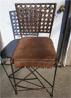 Tall Metal And Wicker Chair