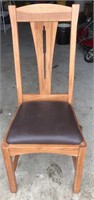 Nice A-America Leather/Wood Chair
