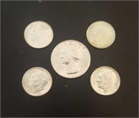 (5) Pre 1964 U.S Coins