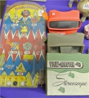 View-Masters and Vintage Child's Pin Ball Toy