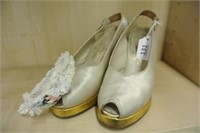 Circa 1935 Satin Wedding Shoes