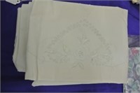Hand Embroidered Pillow Sham & Sheet