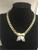 Contemporary Style Gold Tone Necklace