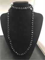 Jet Style Lustre Beaded Necklace