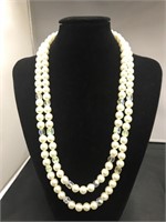Faux Pearl & Bead Necklace