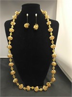 Vintage Lustre Finish Bead Necklace Set