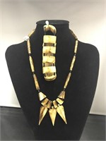 Bone Necklace & Bracelet Set