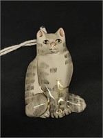 Porcelain Hand-Painted Kitty Brooch