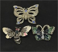 Butterfly Brooches and Insect Brooch