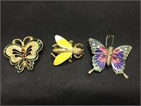 Butterfly Brooches and Insect Brooch