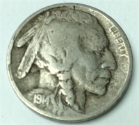 1914 S Buffalo Nickel Good Conditon