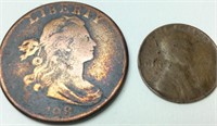 1798 Draped Bust Large Cent & 1934 Penny