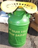 St Croix Valley CO-OP Daires Milk Can with Seat
