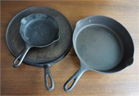 Griswold #10 Griddle, #3 Skiilet & #8 Skillet