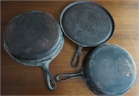 Griswold #9 Griddle, #7 Skillet & Other