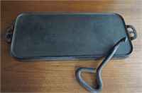 Griswold Griddle #8 & Cast Iron Meat Hook