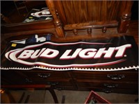 Black Budweiser/Bud Light Vinyl Banner