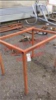 Metal shop table frame