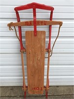 Vintage wooden sled.