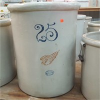 25 Gal. Red Wing Crock ( Large Wing )