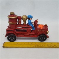 Cast Iron Fire Truck w/ Driver