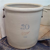 20 Gal. Red Wing Crock w/ Handles (Large Wing)