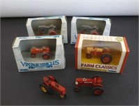 6 Diecast Vintage Ertl Tractors - 4 Boxed, 2