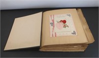 Large Scrapbook Album Filled with Cards