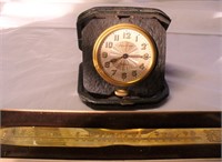 Vtg R.I. CASE Waltham Clock & Gold Calendar Ruler