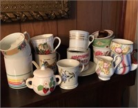 Mugs, Cups, Creamer, Sugars & Asst Items