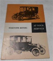 Vintage 1962 Hometown Motors Booklet