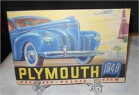 Vintage 1940 Plymouth Sales Brochure Booklet