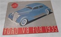 Vintage 1935  Ford V8 Sales Brochure
