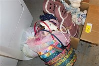 Box of Easter Baskets, eggs & Decor