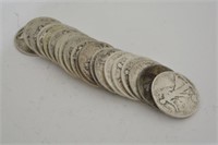 (20) Mixed Date Silver Walking Liberty Half Dollar