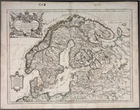 3 Maps by De Rossi: Scandinavia, Russia, Prussia.