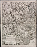 3 maps incl 2 sheets of Corso Del Po... 1703.