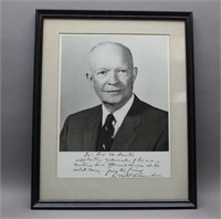 Dwight Eisenhower. Signed, inscribed photograph.