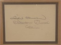 Winslow Homer. Signed card.